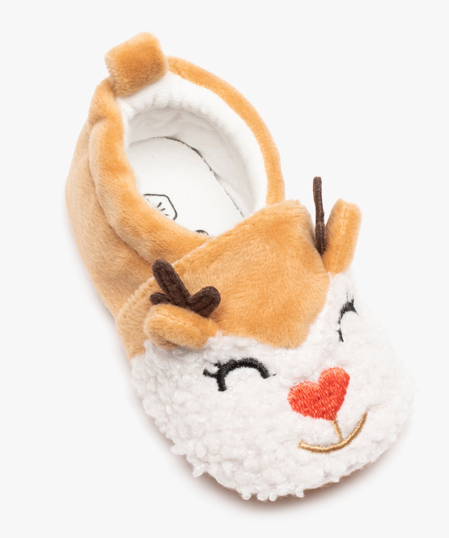 Chaussons de naissance bébé Garçon en forme d'animal beige | GEMO