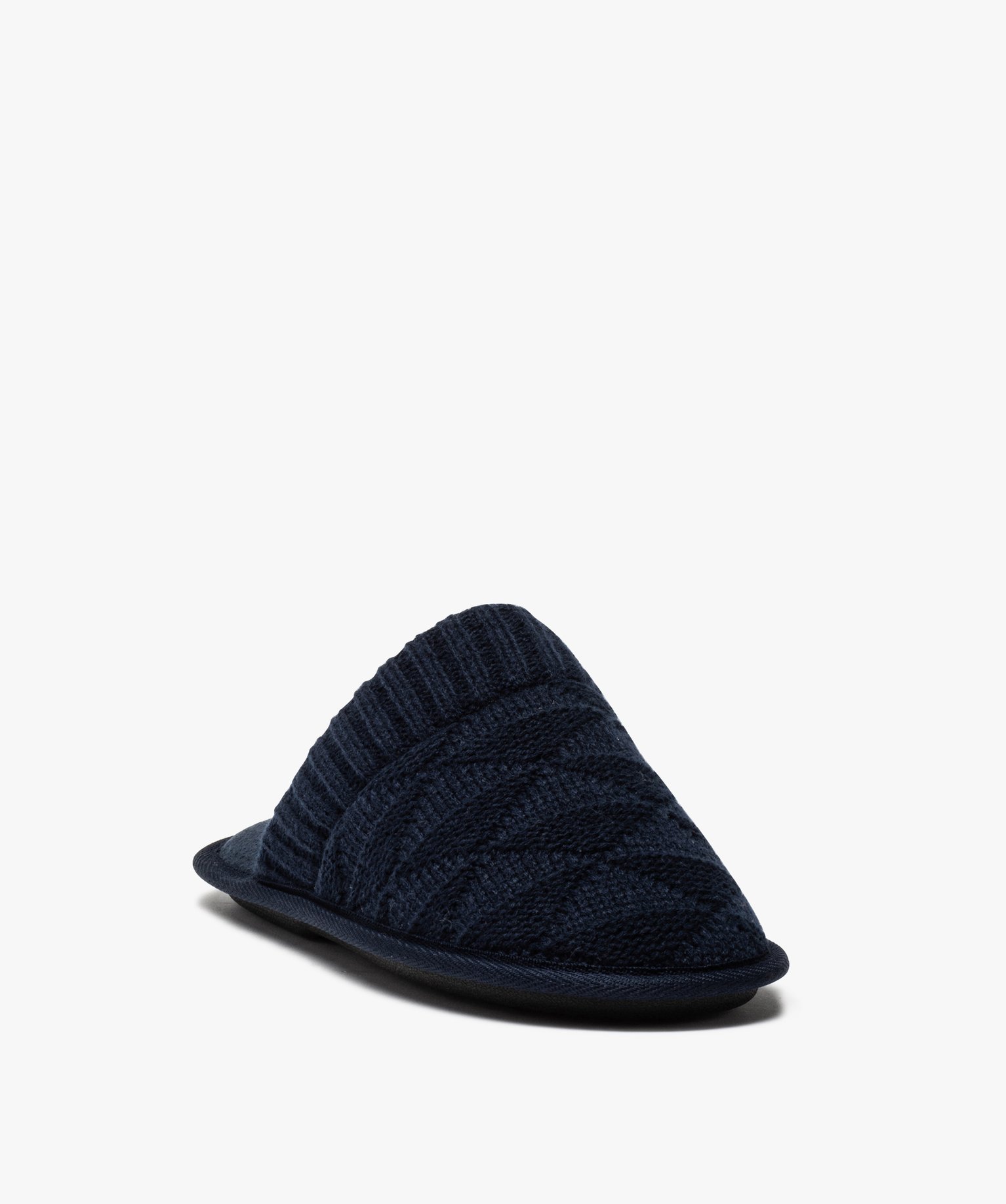 Chaussons homme mules dessus en maille unie | GEMO