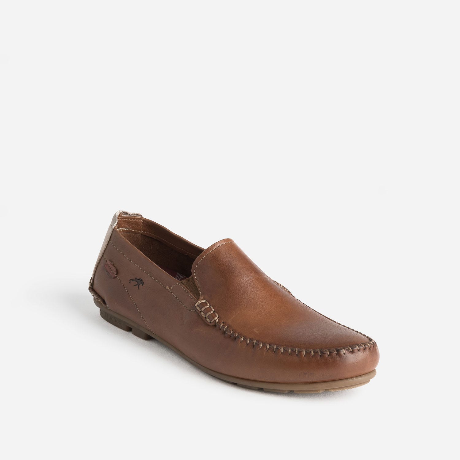 Slip-on FLUCHOS cognac en cuir