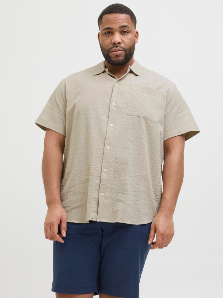 JACK & JONES PLUS Hemd in Silver Lining günstig kaufen