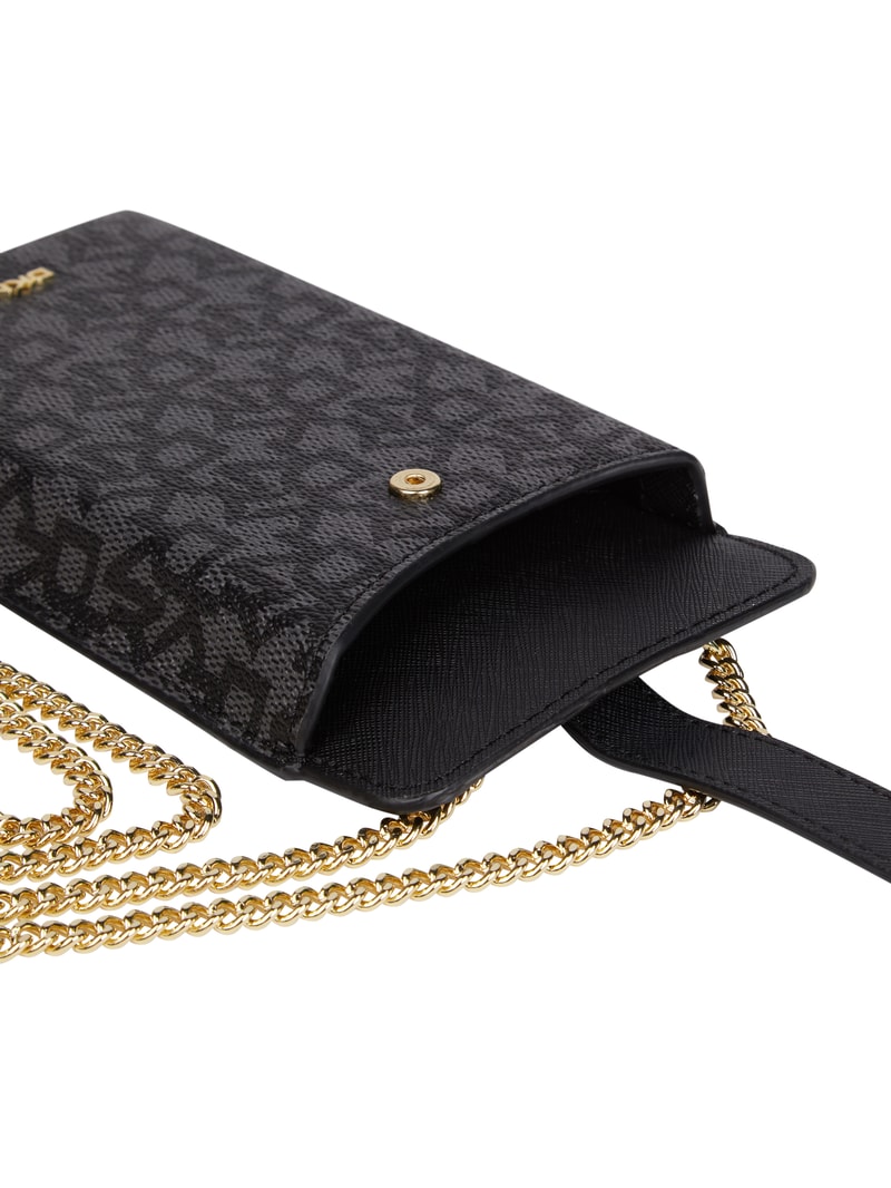 Handytasche mit Logo-Muster Modell 'Thomasina' in schwarz
