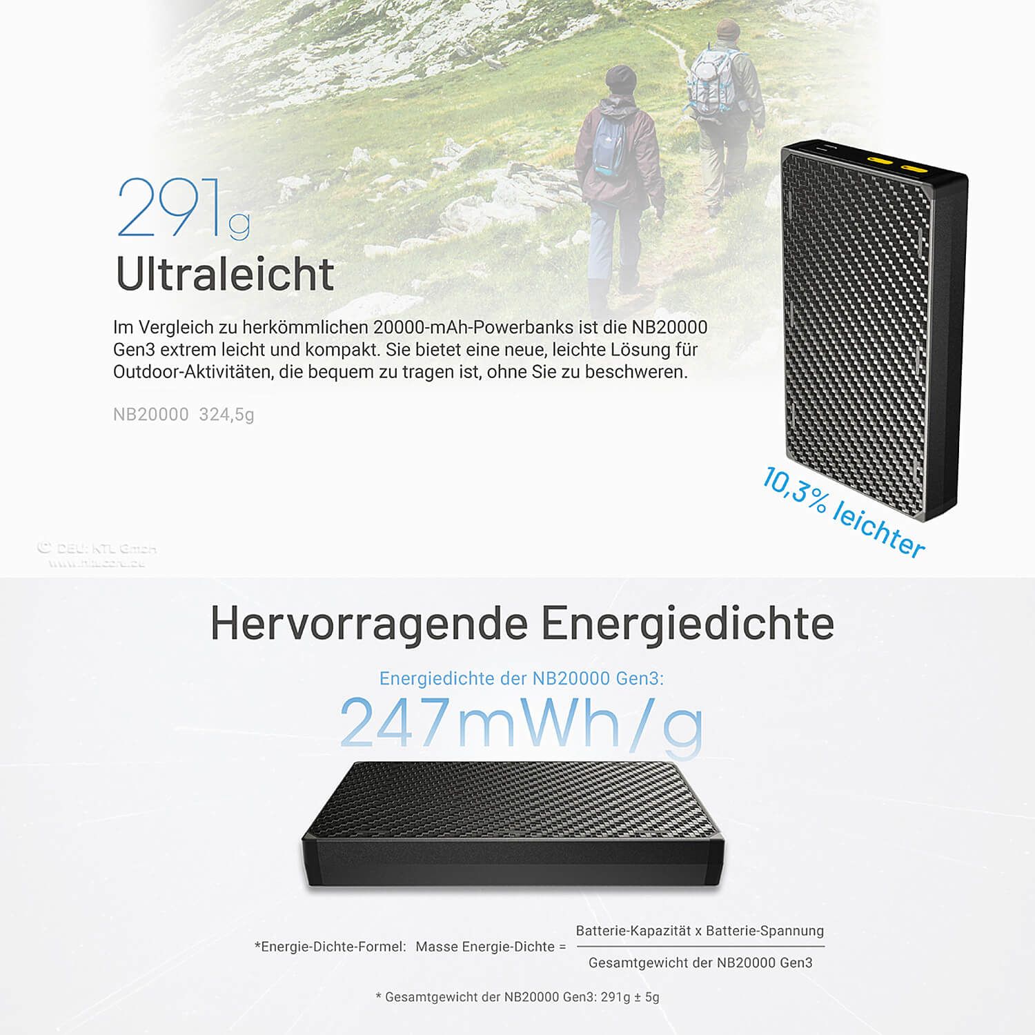 Powerbank NB20000 Gen3 - 20000mAh