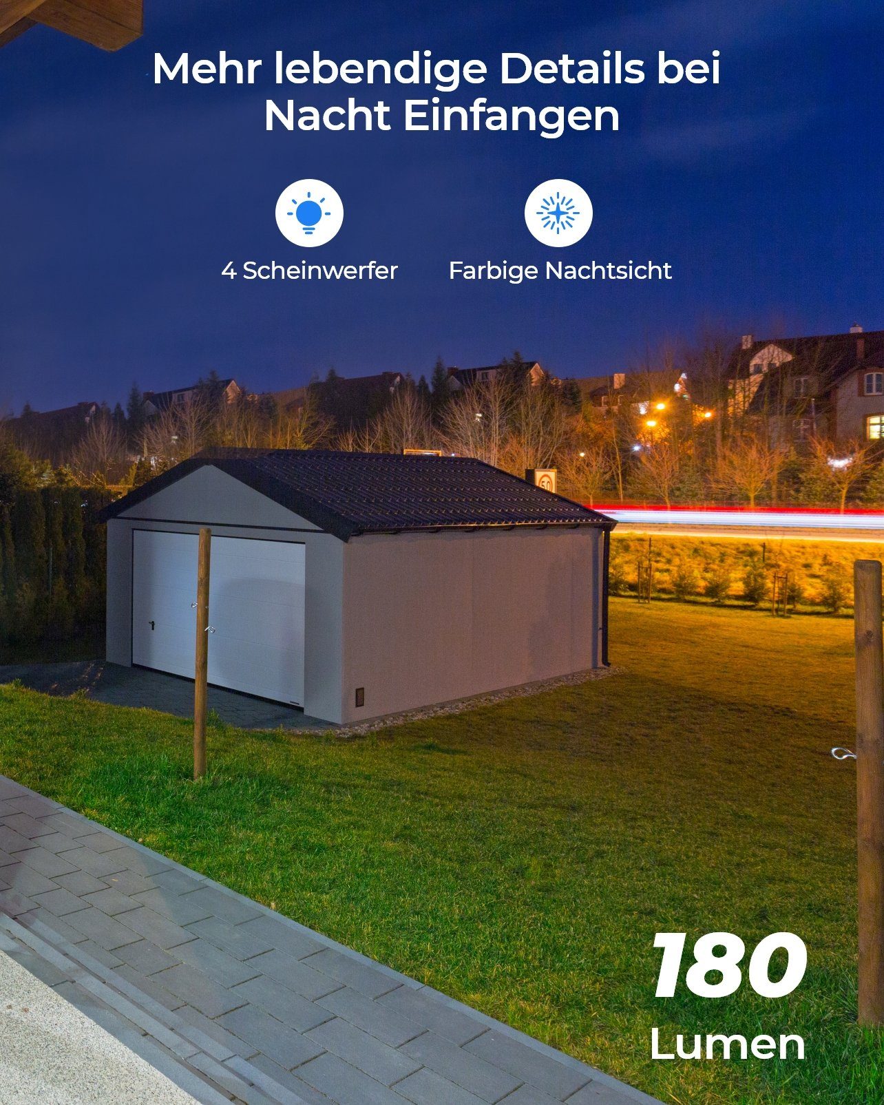 Reolink 8MP Wi-Fi-6 E Series E560 Überwachungskamera (Außenbereich, Smarter Erkennung, Auto-Tracking, Farbige Nachtsicht)
