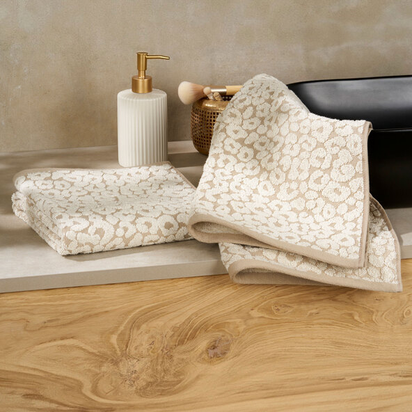 Frottierserie Square Handtuch Leopard, 2 x 2er Set