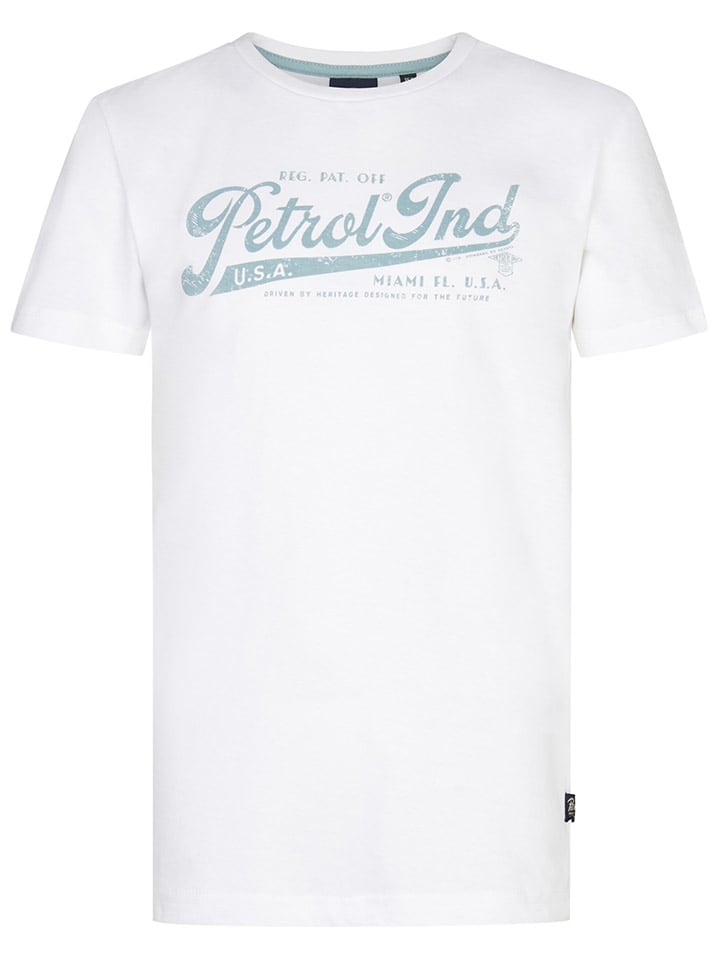 Petrol Shirt in Weiß günstig kaufen