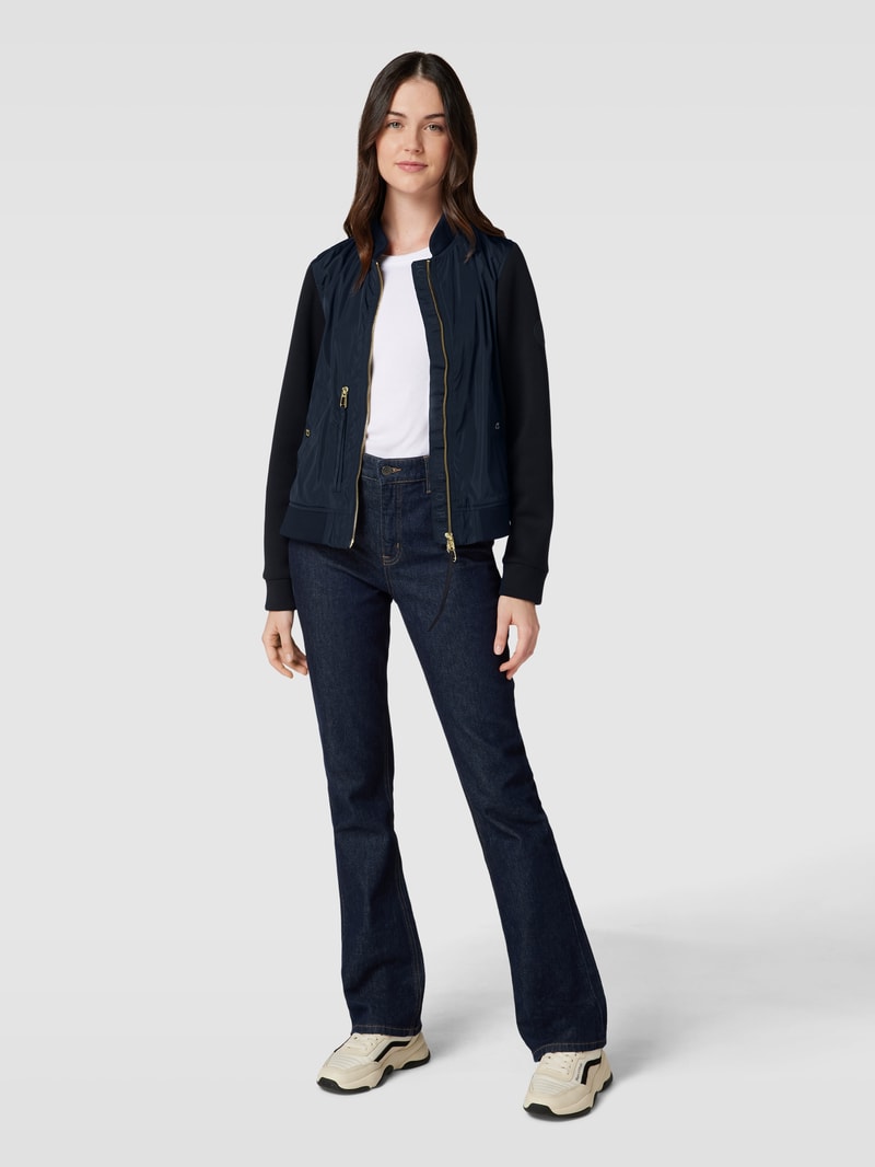 Jacke mit Label-Detail in dunkelblau