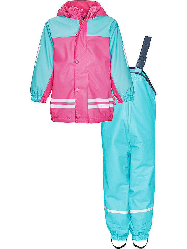 Playshoes 2tlg. Regenoutfit in Hellblau/ Pink günstig kaufen