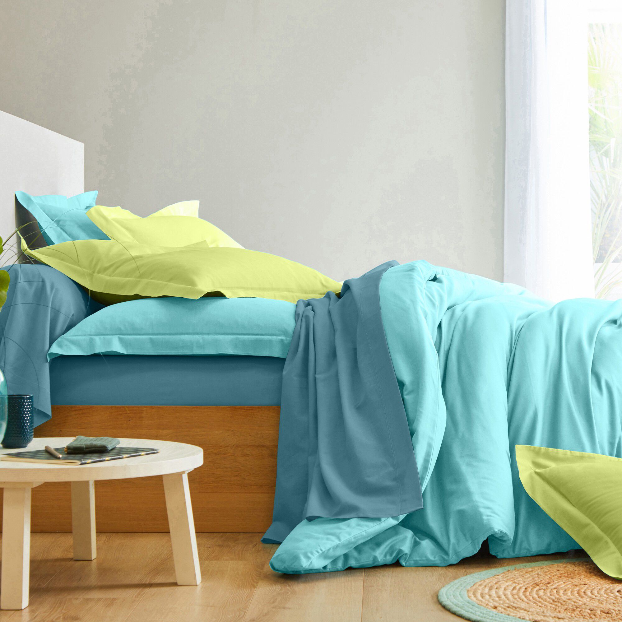 Linge de lit uni coton