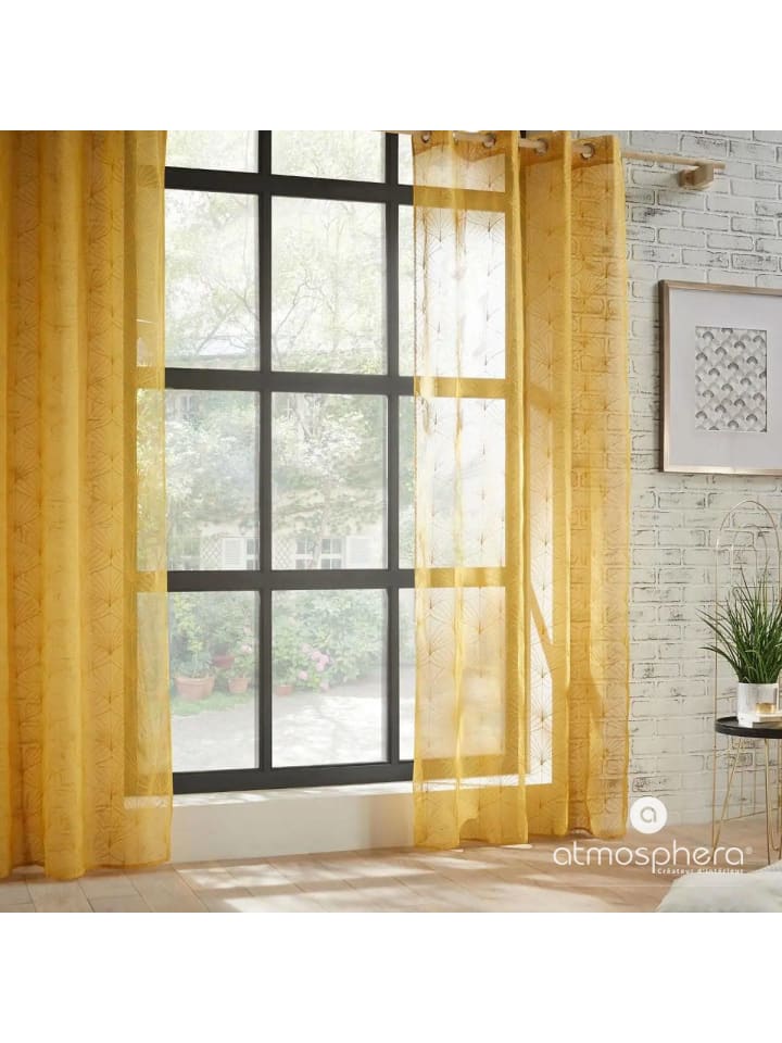 Atmosphera Créateur d'intérieur Gardine in gelb günstig kaufen onesize