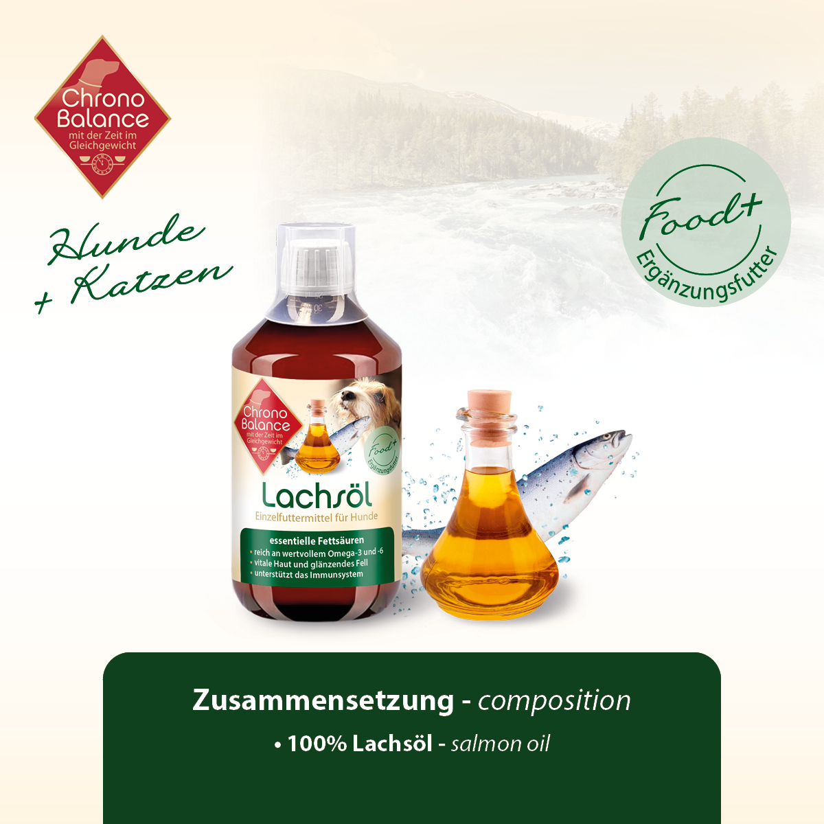 ChronoBalance Ergänzungsfutter & Aufzucht ChronoBalance Lachsöl 500 ml