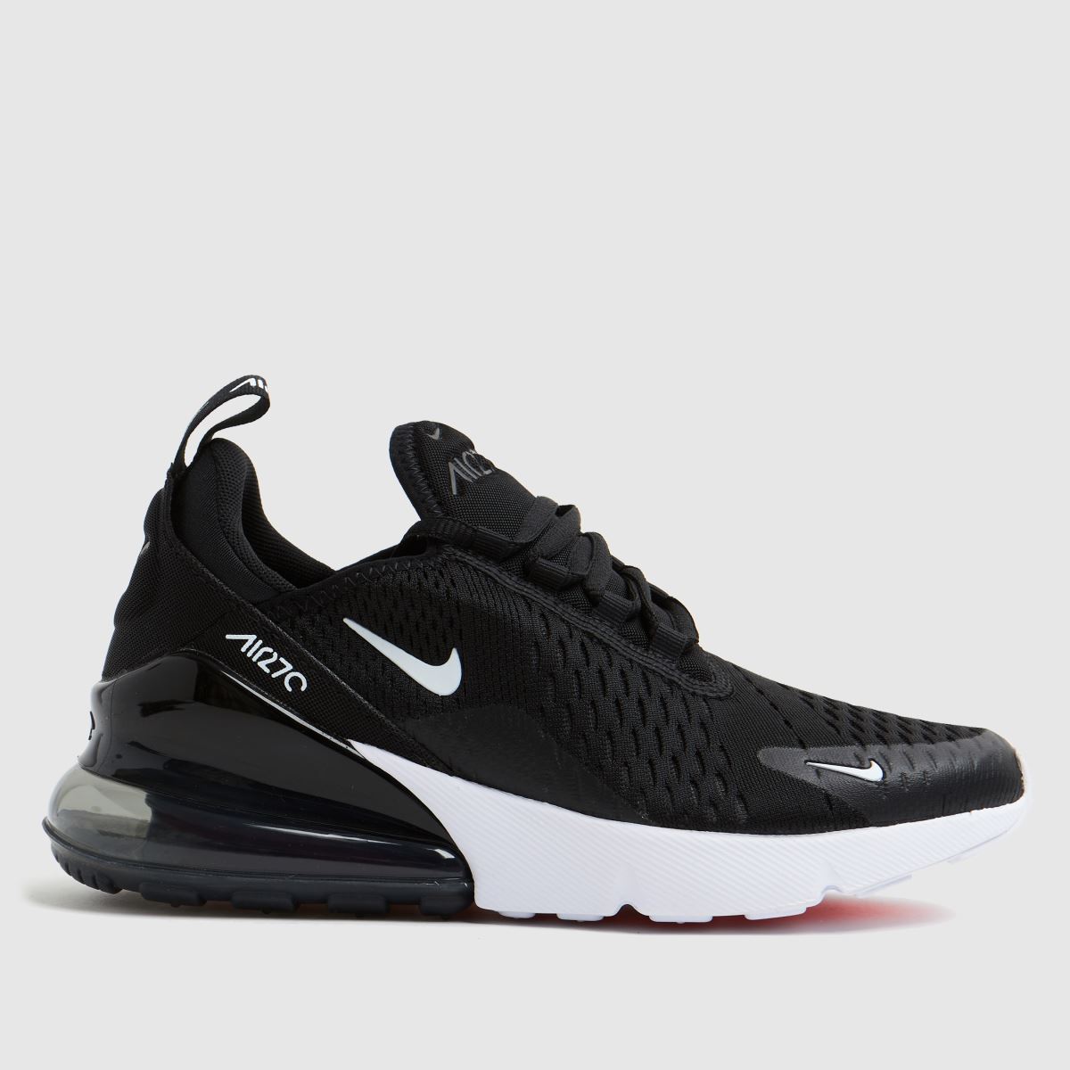 Nike svarta och vita Air Max 270 ungdomsskor