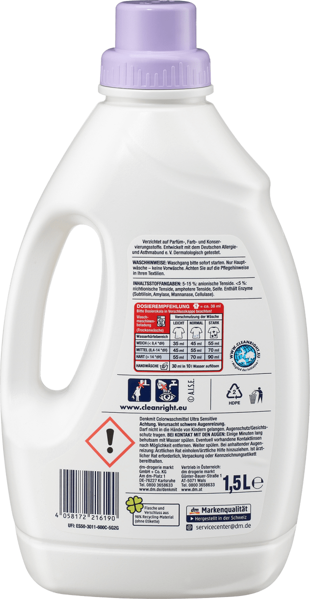 Colorwaschmittel Ultra Sensitive, 27 Wl