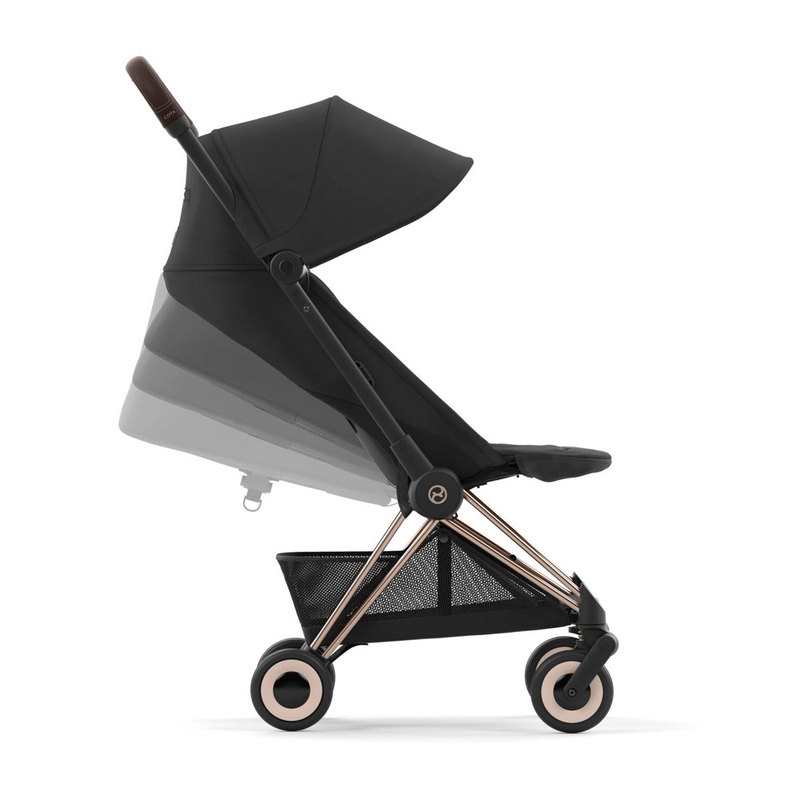 Poussette compacte Coya Sepia black châssis Rosegold Cybex