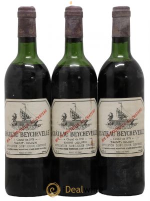 Château Beychevelle 4ème Grand Cru Classé  1978 - Lot de 3 Bouteilles