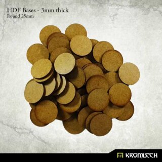 HDF Bases Round 25mm (50)