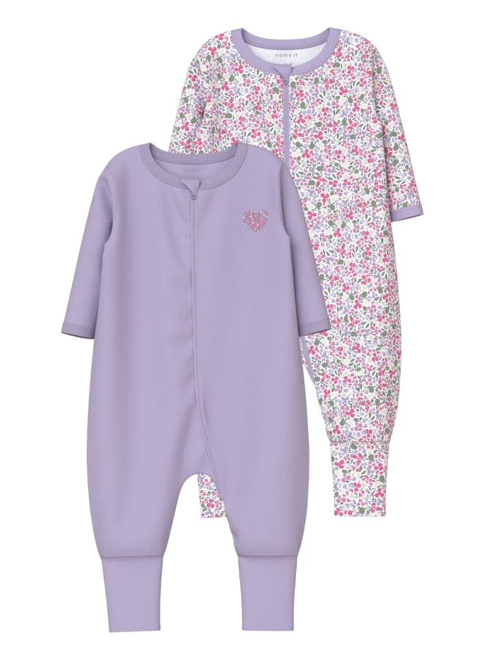 name it Schlafstrampler NBFNIGHTSUIT 2P ZIP in pastel lilac günstig kaufen