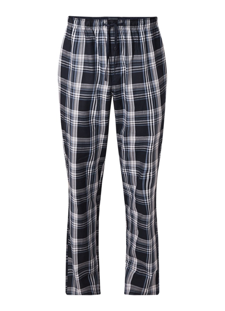 Pantaloni del pigiama in cotone a quadri Schiesser
