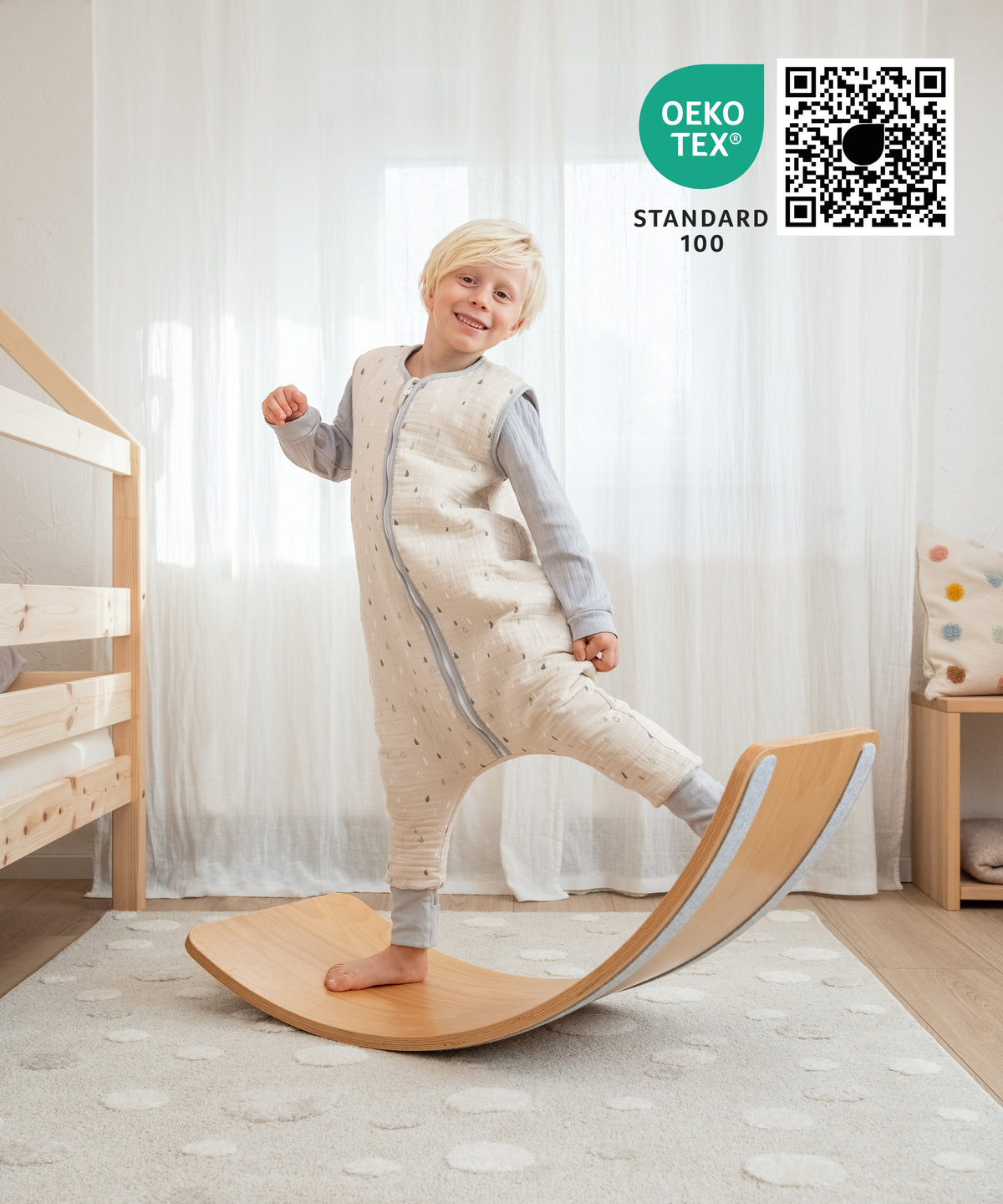 Musselin Schlafsack mit Beinen