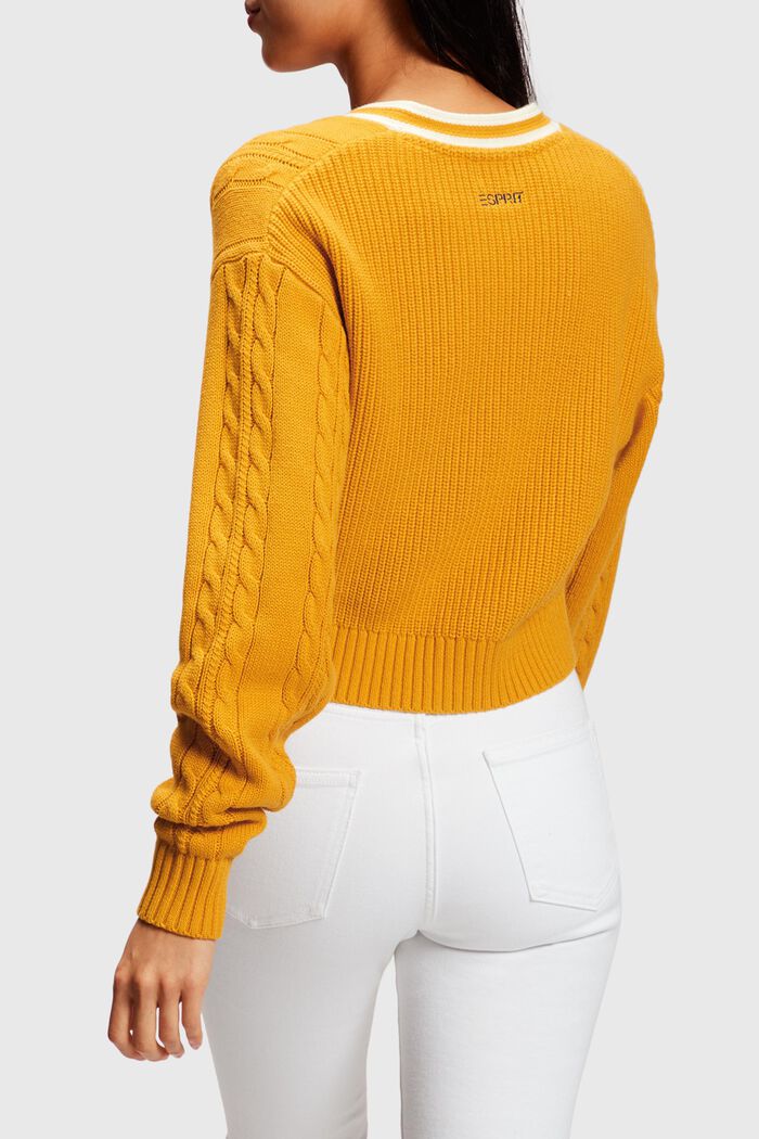 Cardigan mit Zopfstrick