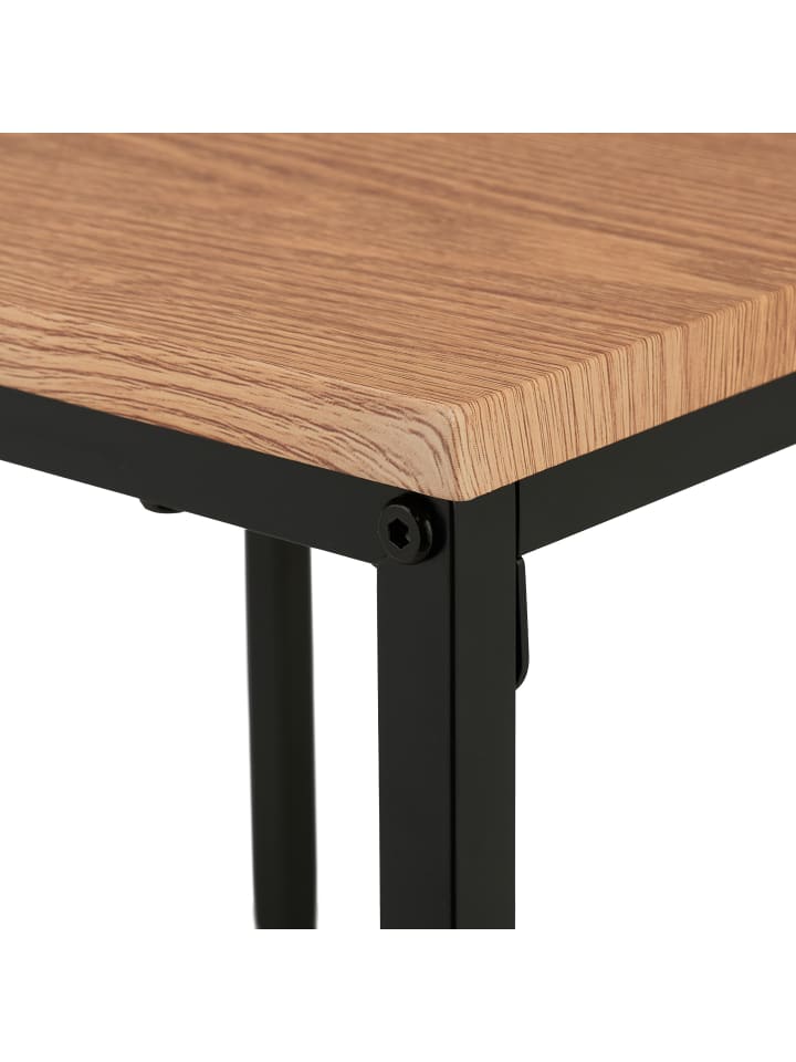relaxdays 2 x Beistelltisch in Hellbraun/ Schwarz günstig kaufen onesize