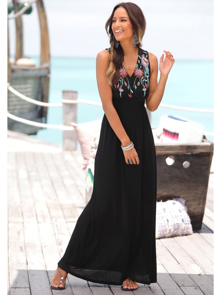 Buffalo Maxikleid in schwarz günstig kaufen
