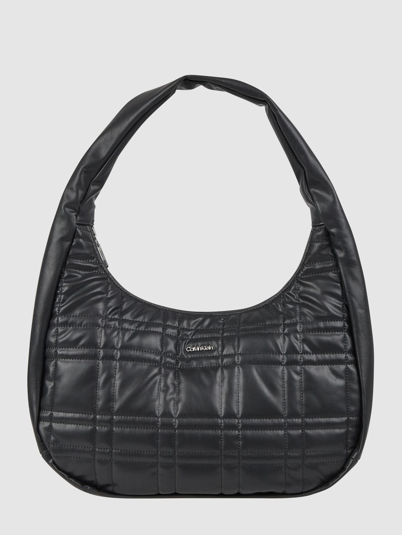Hobo Bag in Leder-Optik in schwarz