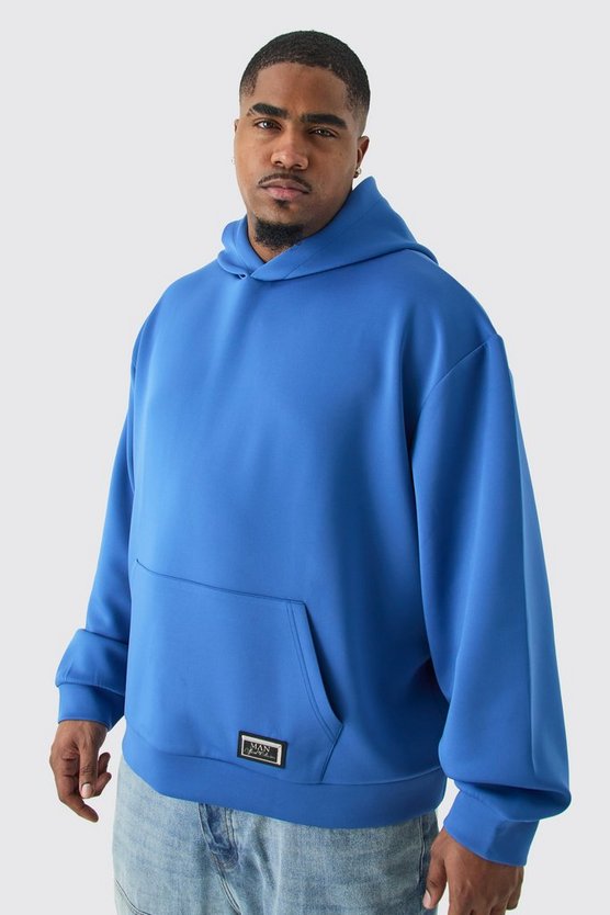 Plus kastiger Oversize Scuba Hoodie