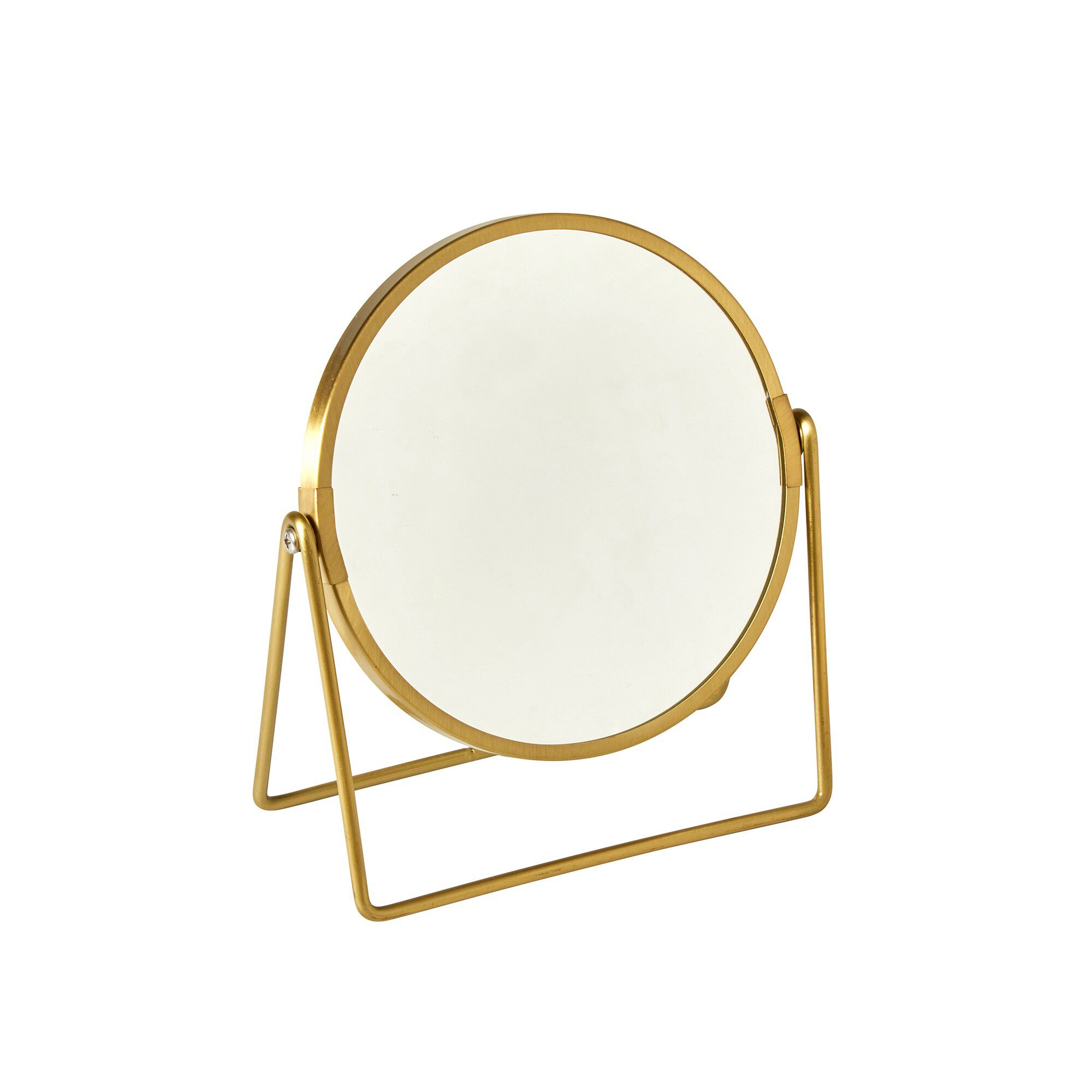 Miroir pivotant réversible à poser doré
