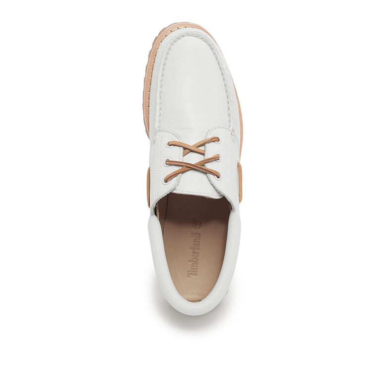 Timberland Authentic Boat Shoe white full grain