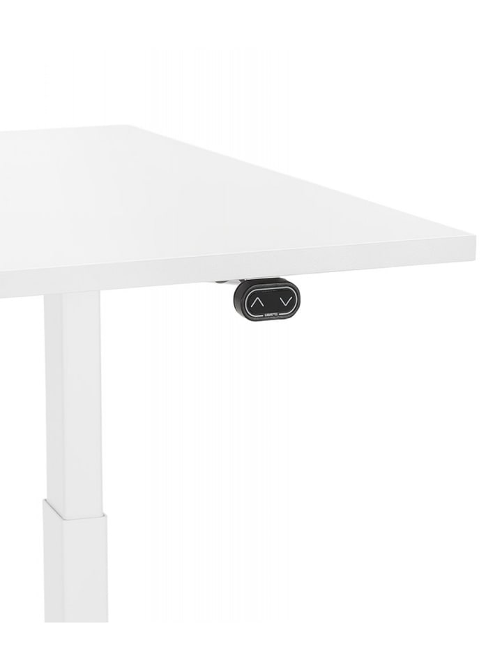 KADIMA DESIGN Elektrischer Sitz-Steh-Schreibtisch aus Holz Metall | Modern Weiß in Weiß günstig kaufen