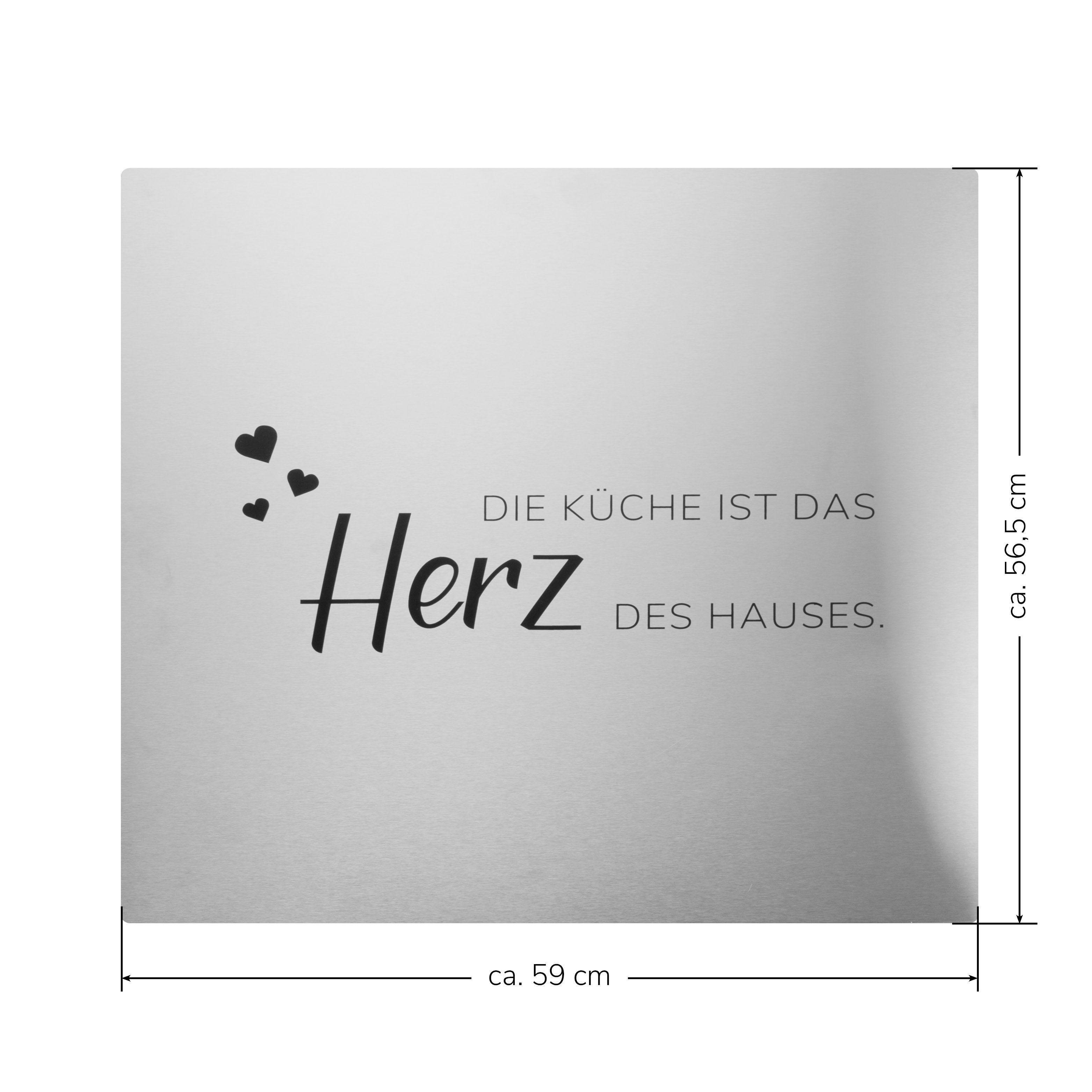 bremermann Spritzschutz bremermann Herdspritzschutz 2in1 mit Dekor aus Edelstahl // ca. 59 B