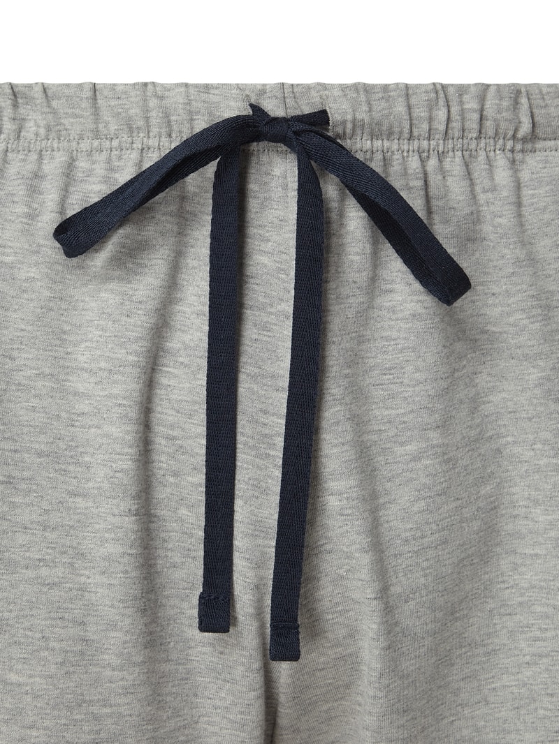 Sweatshorts mit Tunnelzug in mittelgrau meliert