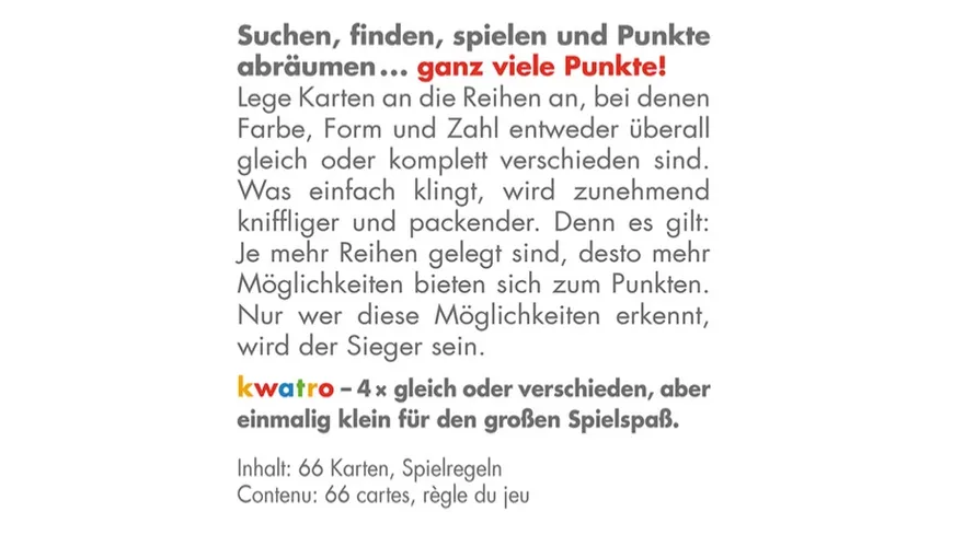 Game Factory - kwatro - Das große Spiel in der kleinen Dose