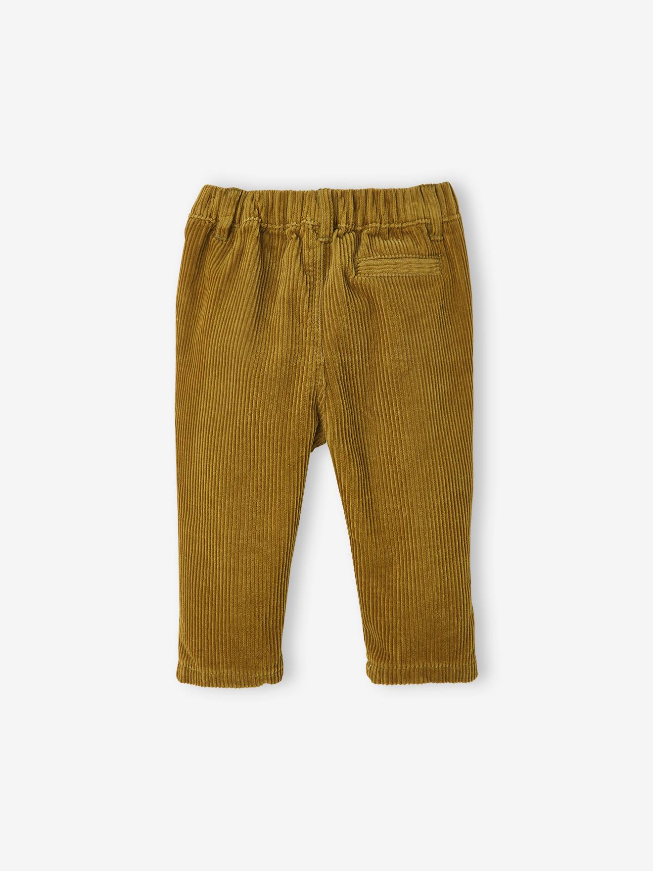 Pantalon bébé velours côtelé marron