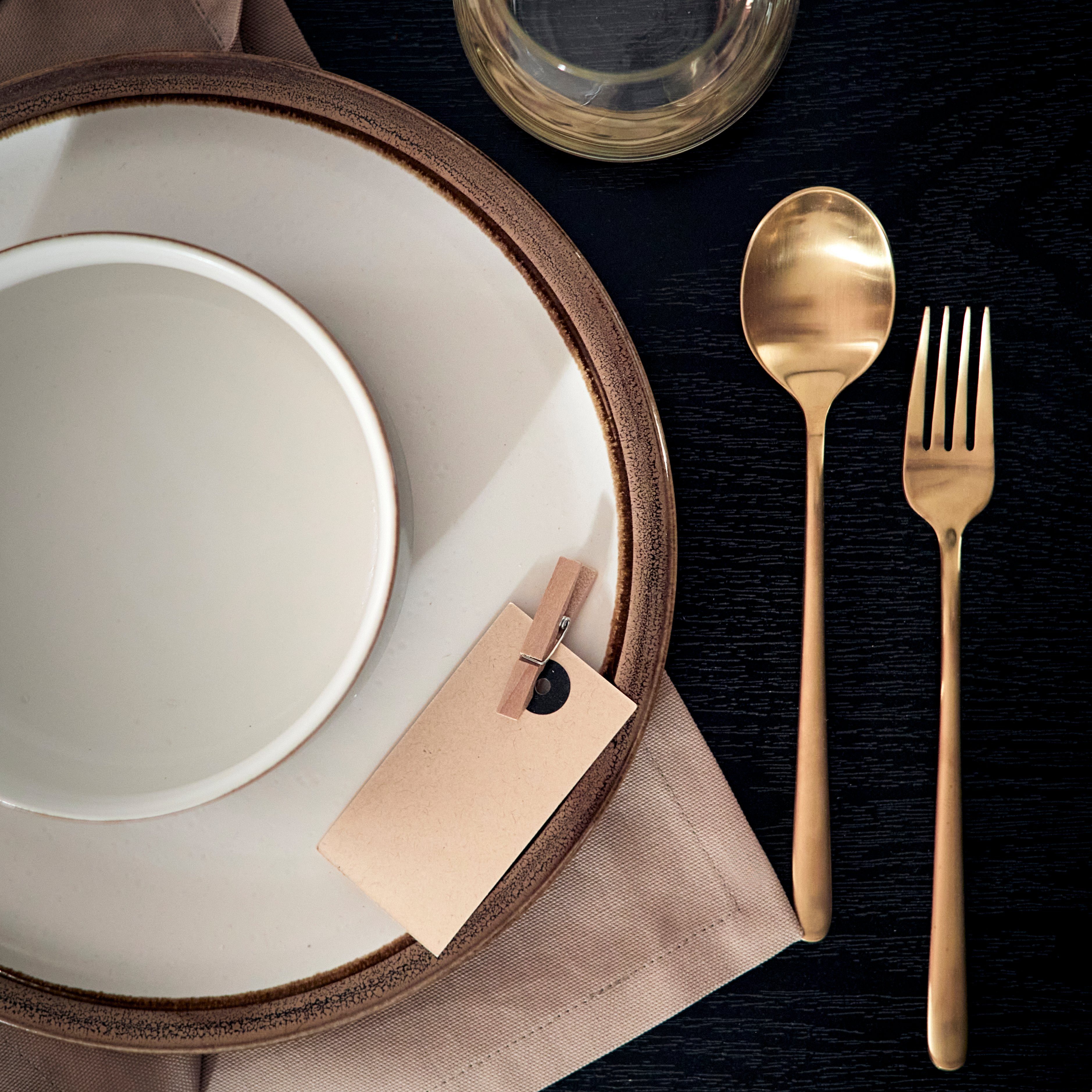 Leonique Besteck-Set Clementine, 30-teilig, Edelstahl 18/10 mit PVD Beschichtung