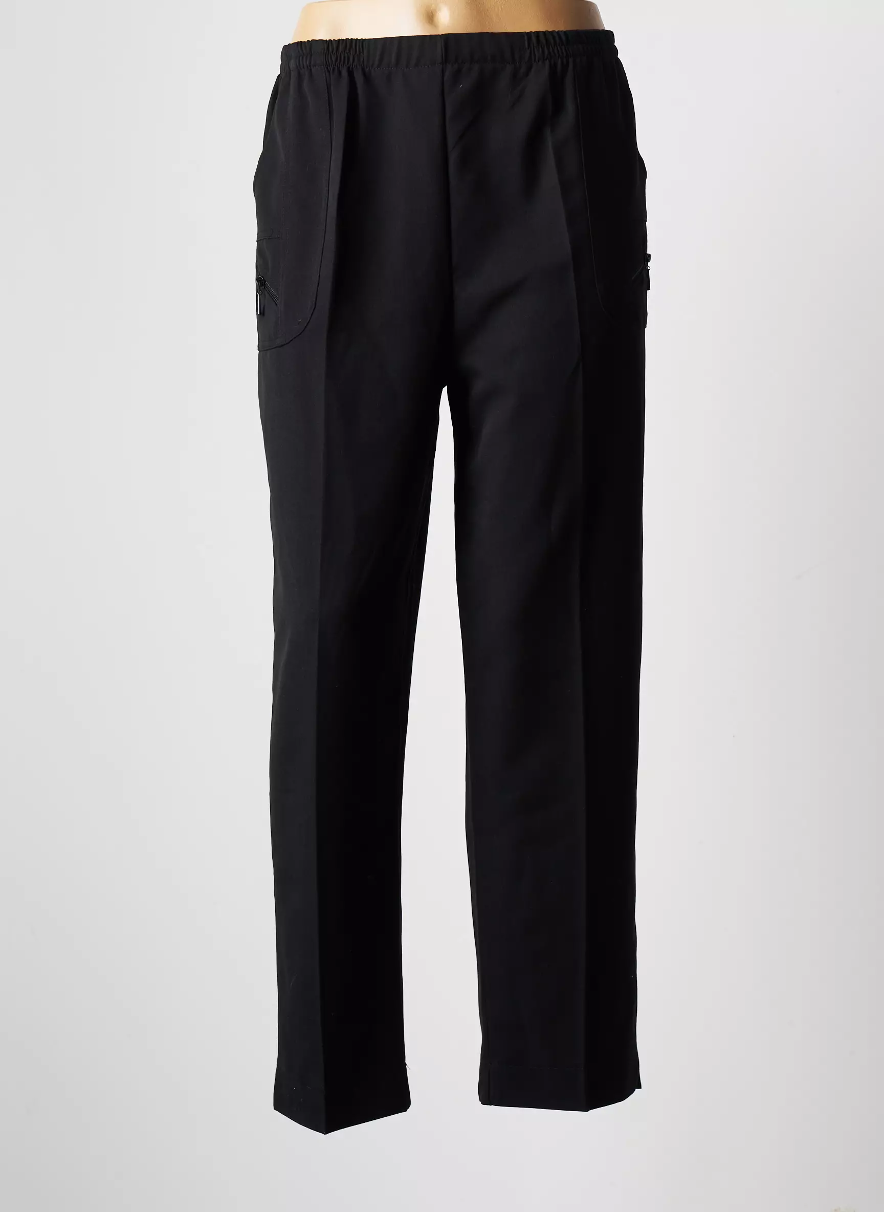 Rose Pomme Pantalons Droits Femme couleur noir