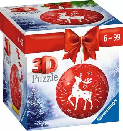 3D Puzzle Ball Weihnachtskugel Rentier