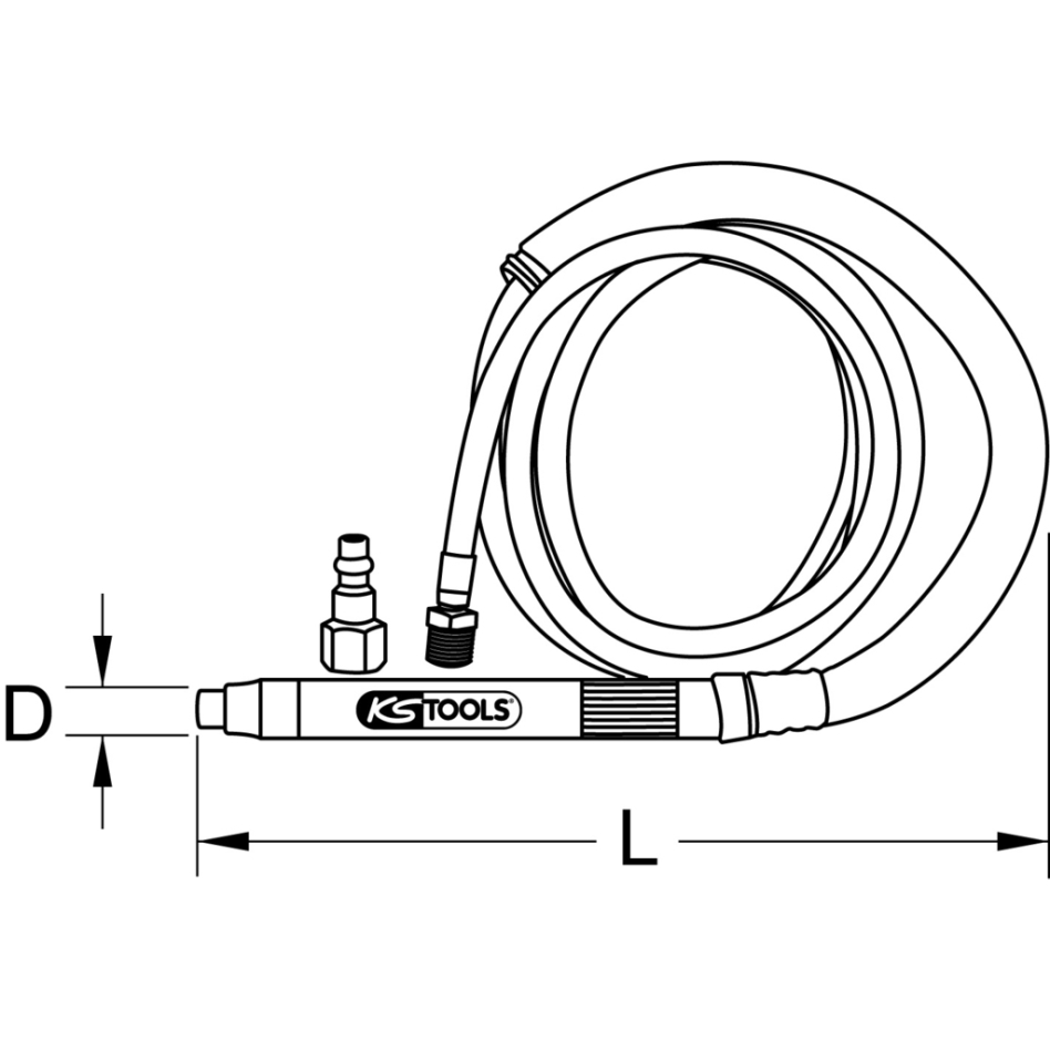 KS Tools 515.3198 Pneumatisk ligesliber, 70.000 o/min.