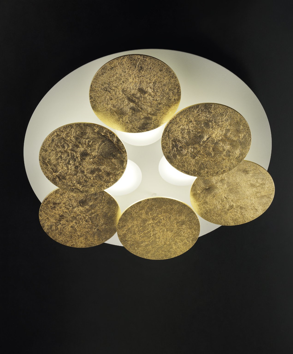 LED Deckenleuchte Nuvola Gold Weiß