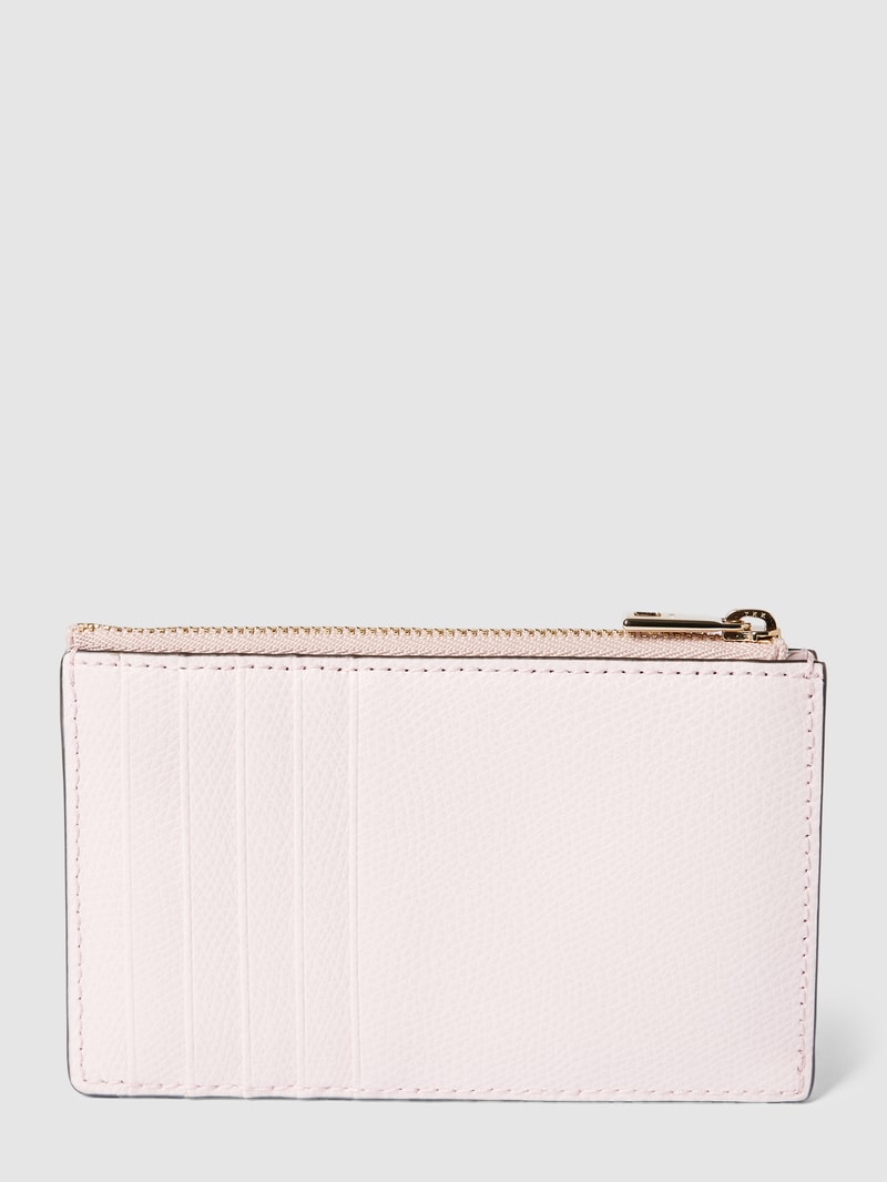 Portemonnaie aus Leder mit Label-Applikation Modell 'CAMELIA' in hellrosa
