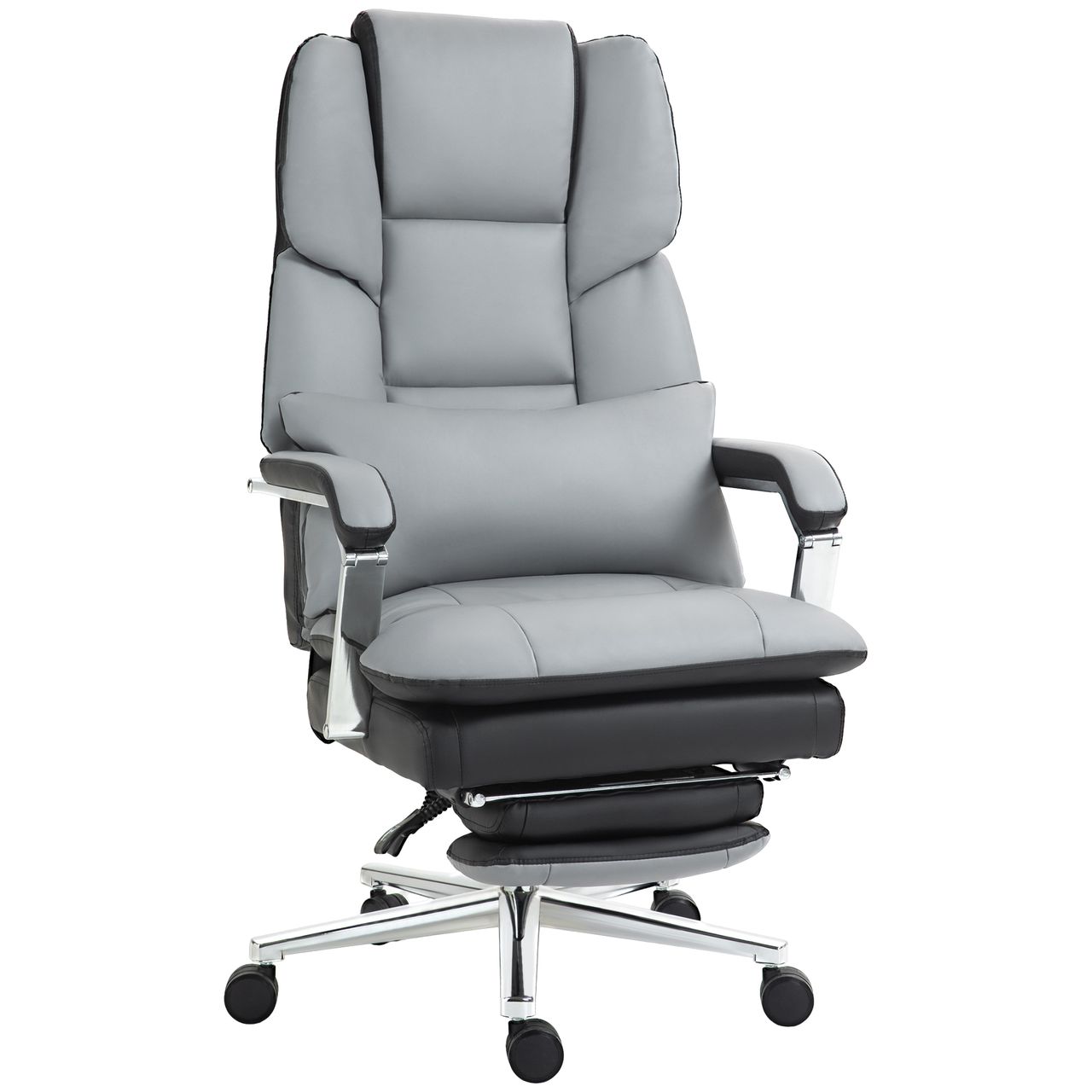 HOMCOM Bürostuhl, Ergonomischer Schreibtischstuhl mit Wippfunktion, Fußstütze
