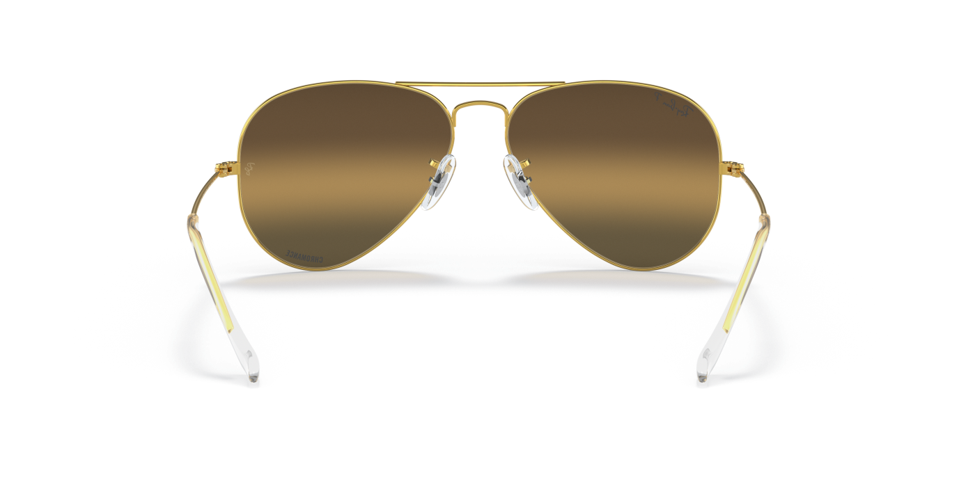 AVIATOR CHROMANCE - Auriu lustruit, argintiu/maro
