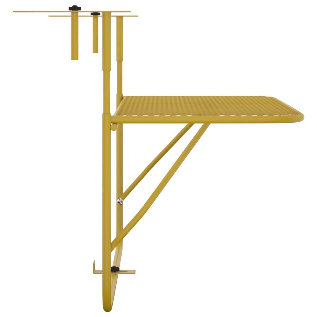 vidaXL Gartentisch Balkontisch Golden 60x40 cm Stahl (1-St)