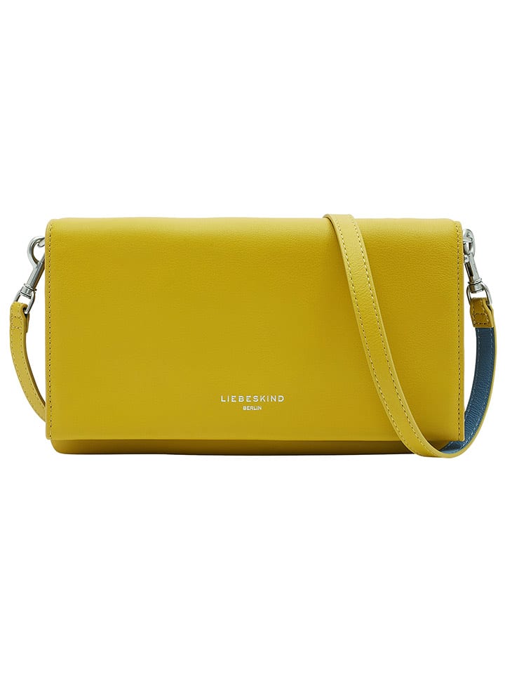 LIEBESKIND BERLIN Leder-Umhängetasche in Gelb - (B)27,5 x (H)17 x (T)2 cm günstig kaufen onesize