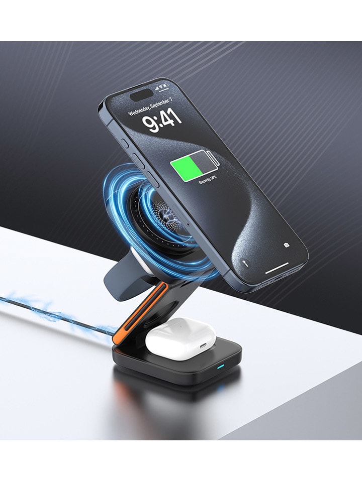 SmartCase Kabellose 3-in-1-Ladestation in Schwarz günstig kaufen onesize