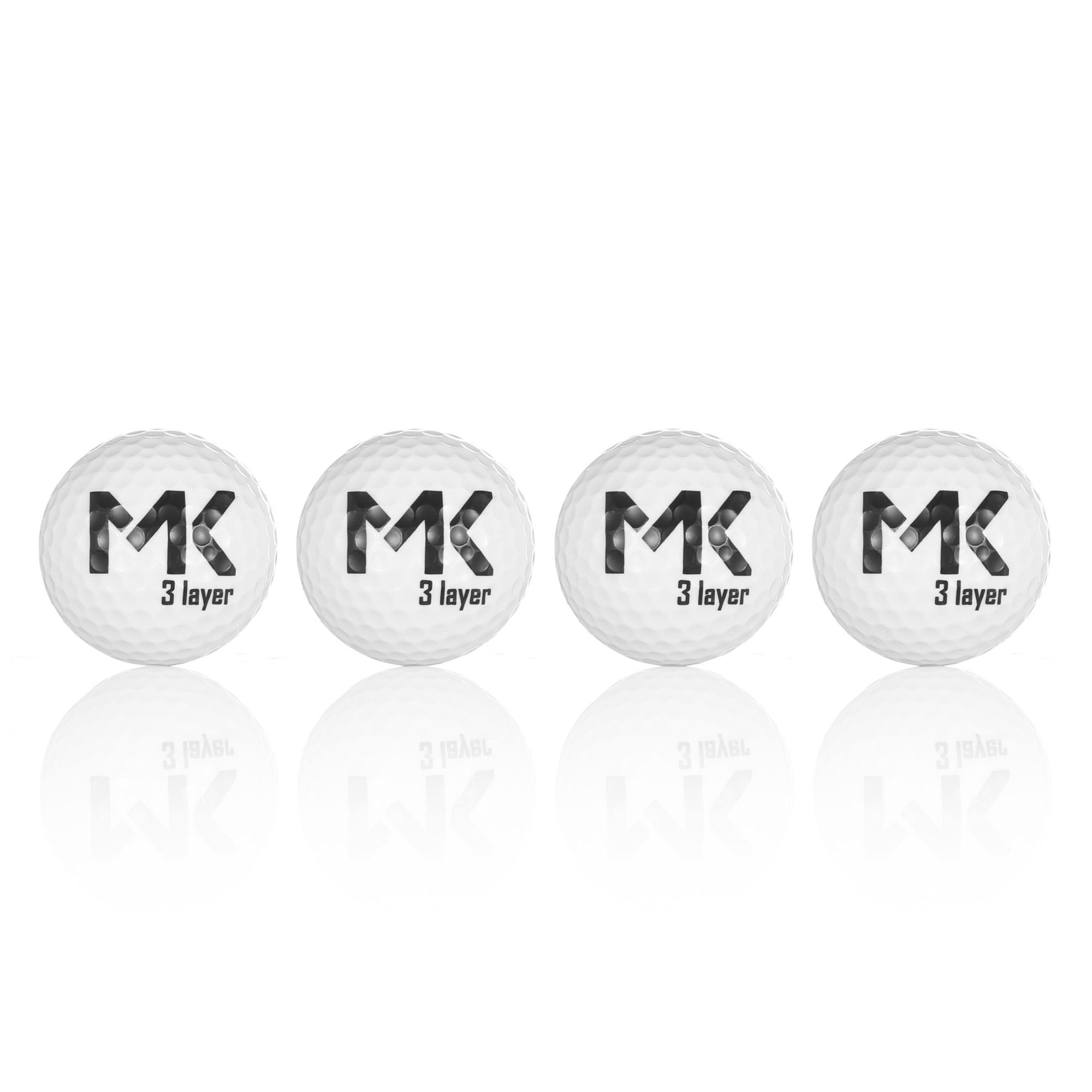 MK Golf Golfball MK Golf Golfbälle 2-lagig Long Range - 12 Stück - 42.7mm - 45.7g