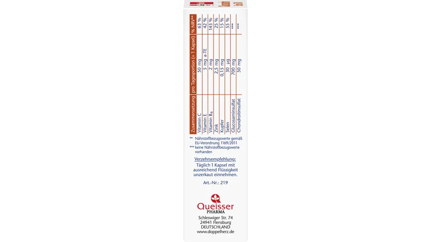 Doppelherz Glucosamin 700 Extra + Chondroitin 30 Kapseln