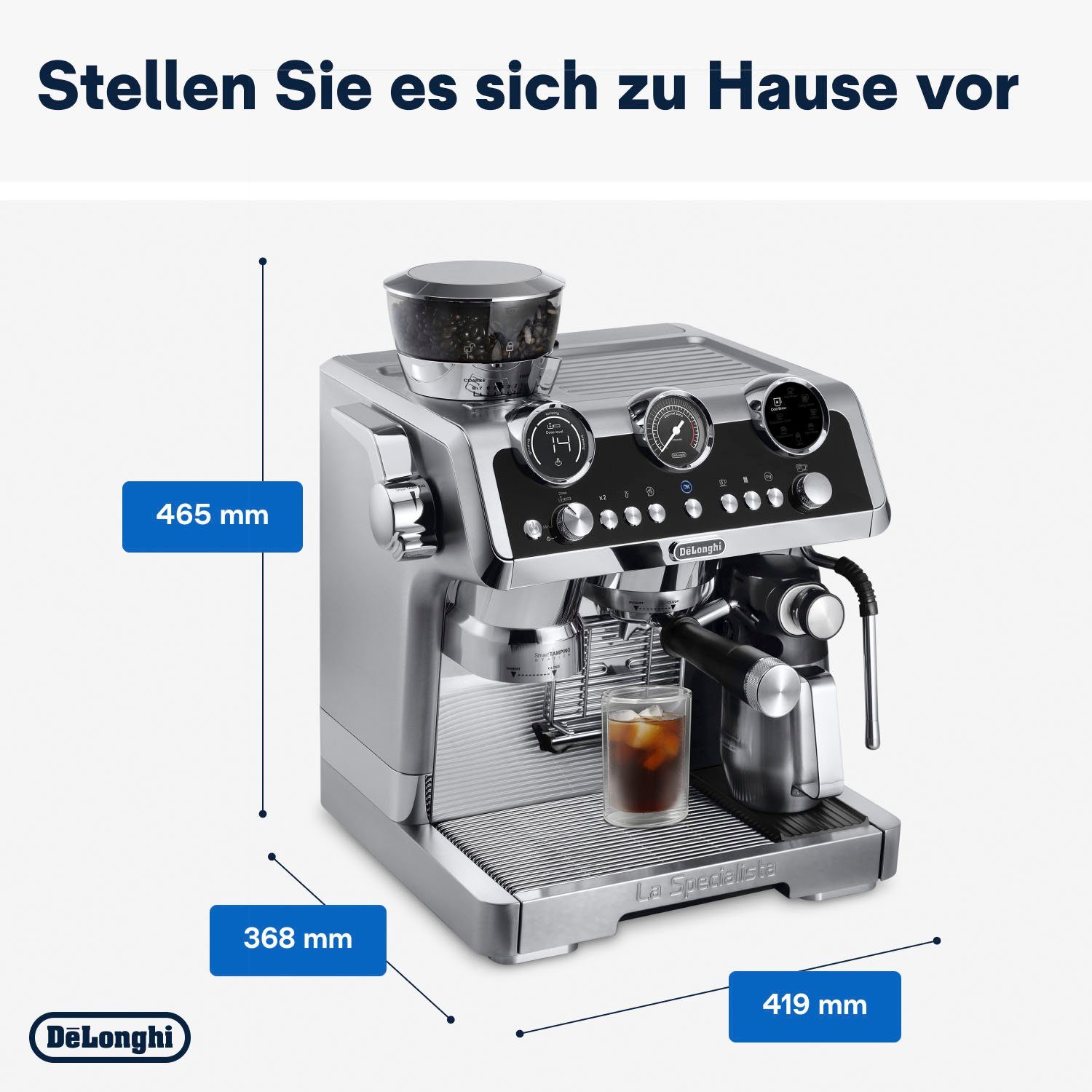 De'Longhi Siebträgermaschine La Specialista Maestro Cold Brew EC9865.M, mit zwei unabhängigen Thermoblock-Heizsystemen