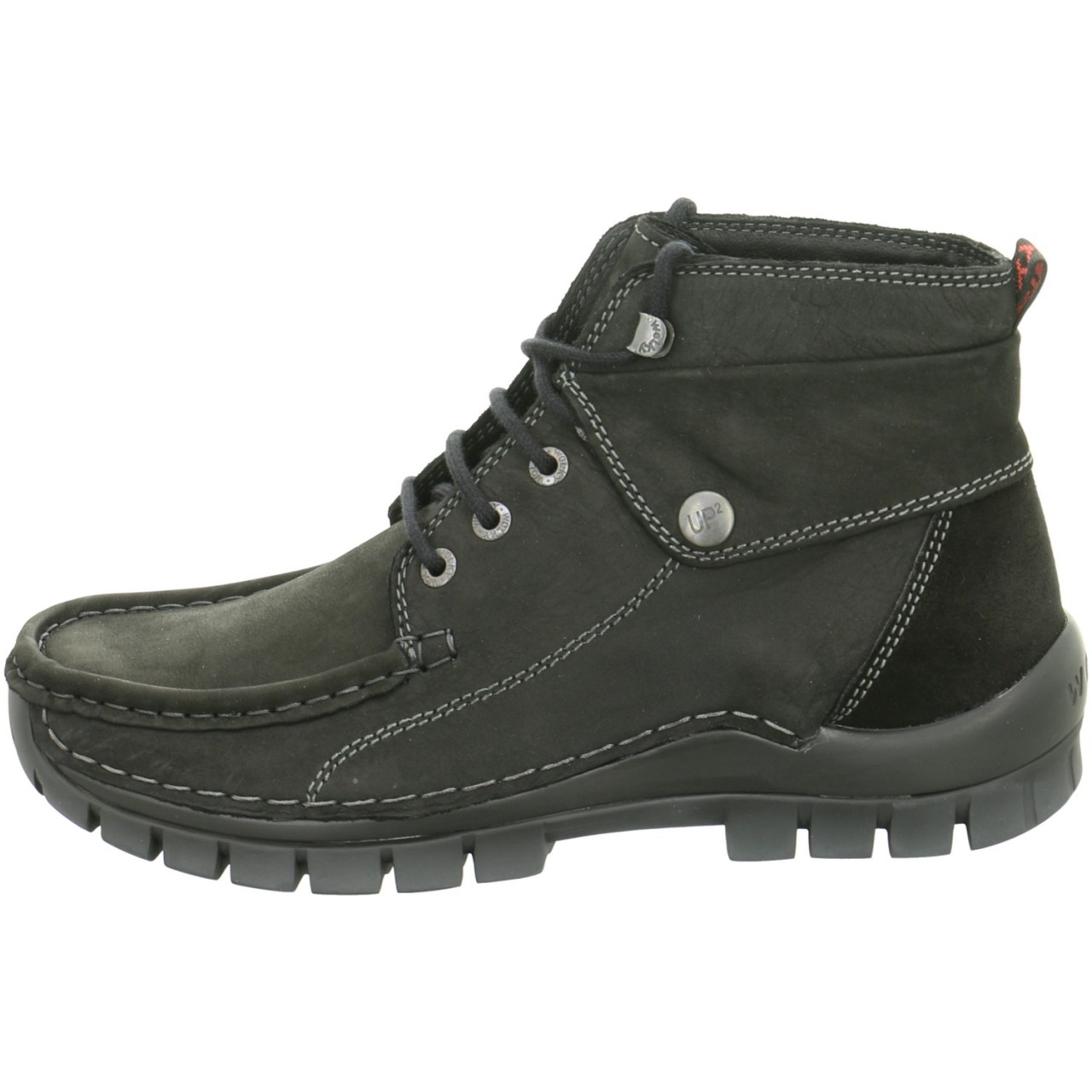 WOLKY Schnür-Stiefeletten schwarz black Nepal oiled