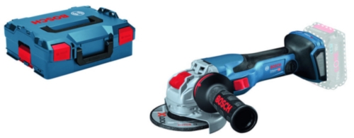 „Bosch Blue 06019H6400 X-LOCK GWX 18V-15 C“ akumuliatorinis kampinis šlifuoklis, 125 mm, be akumuliatorių ir įkroviklio, L dėžutėje